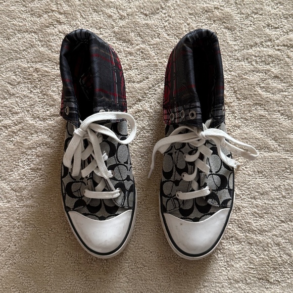 Coach - Vintage Bonney Signature High-Top Sneakers  (Plaid) - Picture 3 of 3